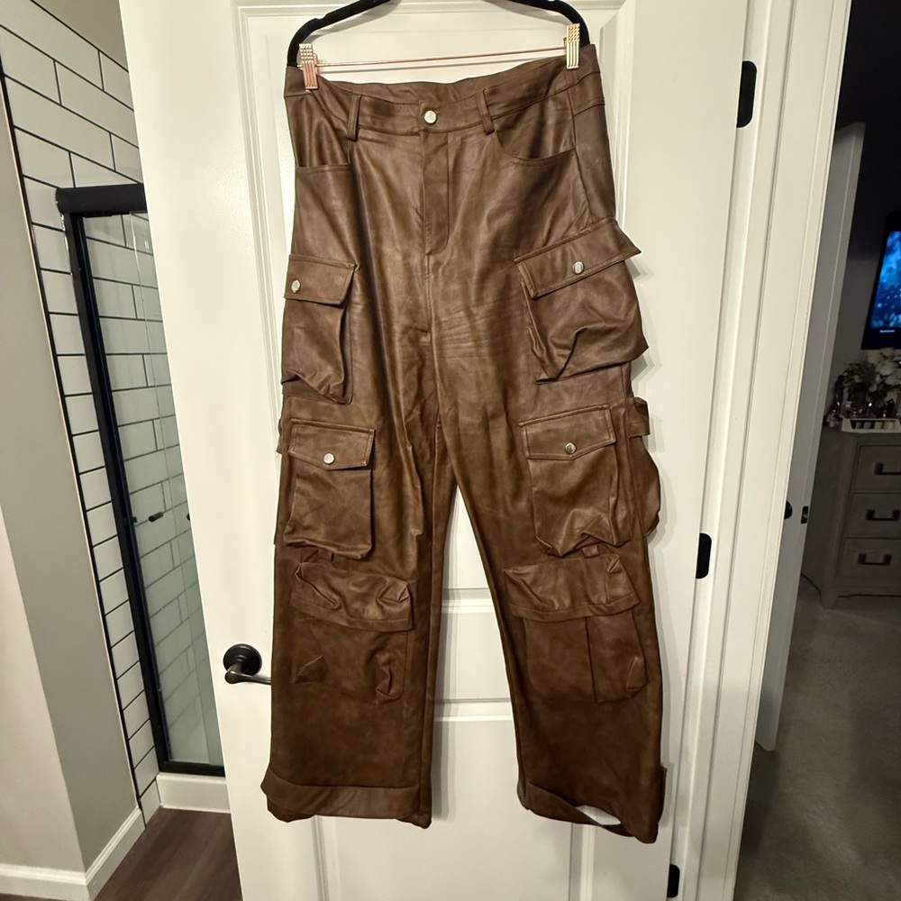 Womens Brown Cargo Pants